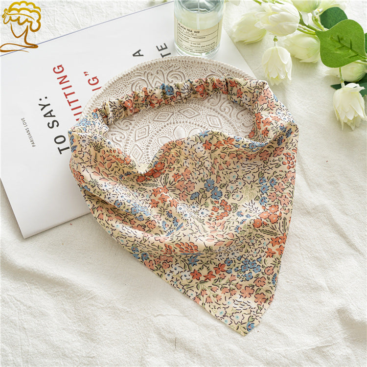 Wholesale New Floral Pastoral Wind Scarf Women's Elastic Headband
